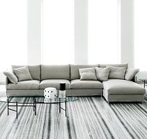 Modular sofa CHEMISEcontemporaryfabricleather