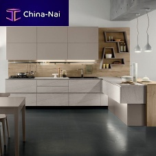 Contemporary kitchen VEGAlaminateL-shapedhandleless