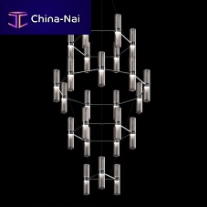 Contemporary chandelier Zephyrblown glasscommercialwaterfall