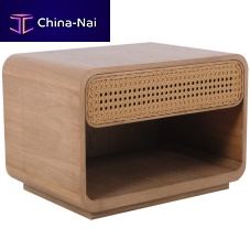 Contemporary bedside table SCARLETTwoodenwooden baserectangular