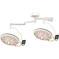Ceiling-mounted surgical light KS-7070 dual domeLED2-arm220V / 50Hz
