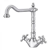 Countertop double-handle mixer tap 235700/51831510chromed metalkitchen1-hole