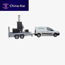 2-axle trailer towedfor industrial materials