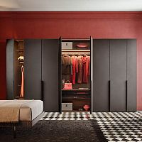 Corner wardrobe CORNICE modularcontemporarylacquered wood