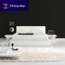 Double bed Plazacontemporaryupholsteredwith upholstered headboard