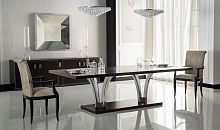Contemporary dining table ORESTEwoodenchromed metalrectangular