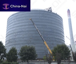 Cone-bottom silo weldedflat bottomcement