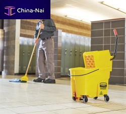 Cleaning trolley WAVEBRAKE® : SIDE-PRESS BUCKETS AND WRINGERScommercialplastic