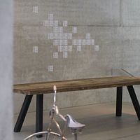 Contemporary garden bench BRADFORDoaksteelindoor