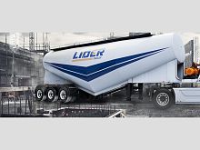 Semi-tanker trailer 4-axlecementfor slurries