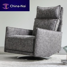 Contemporary armchair CUBE LOUNGEleatherfabrichigh-back