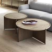 Contemporary coffee table CLING oakoak basewood veneer base