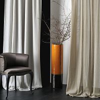 Plain sheer curtain fabric HENRIETTE Trevira CS®washablefire-rated