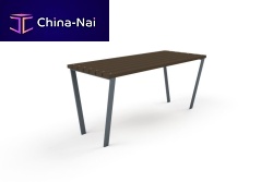 Contemporary table 5014Swood veneermetal baserectangular