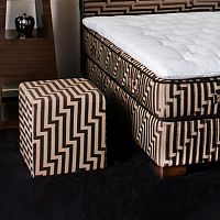 Contemporary pouf fabricsquarewith storage compartment
