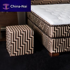 Contemporary pouf fabricsquarewith storage compartment