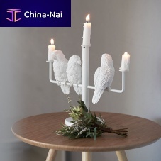 Iron candle holder PARROT X CANDLE HOLDER resin