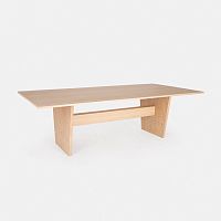 Contemporary dining table NOVAoakAmerican walnutwooden base