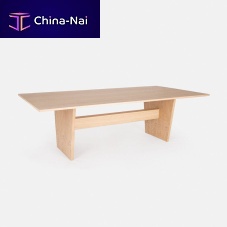 Contemporary dining table NOVAoakAmerican walnutwooden base