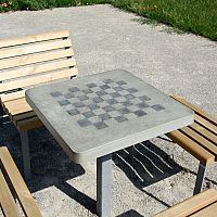 Outdoor chess table MATcontemporaryfor public spaceconcrete