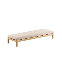 Contemporary upholstered bench CALYPSO 210fabricteak baseteak