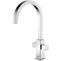 Countertop double-handle mixer tap 108497chromed metalkitchen1-hole
