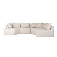 Corner sofa Prospercontemporarypolyesterbrown
