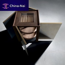 Contemporary mini bar cabinet ONO GENTLEleatherDekton®glass