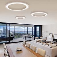 Contemporary ceiling light ANNEAUroundplasterLED