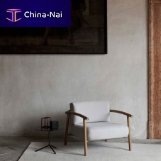 Contemporary armchair KASUMIleatherfabricash