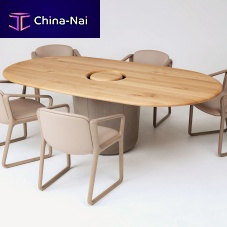 Contemporary dining table ONEoakbeech baseoval