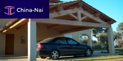 Solid wooden truss for carport