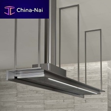 Island range hood ICON: MISTRALwith built-in lighting