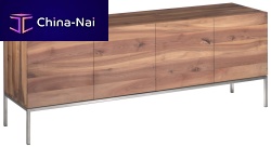 Contemporary sideboard SB02 FARAHoakwalnutsteel