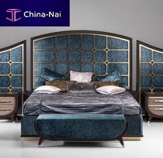 Traditional upholstered bench CVE034fabricwooden