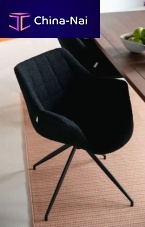 Contemporary dining chair DOULTONindoorfabricpowder-coated steel base