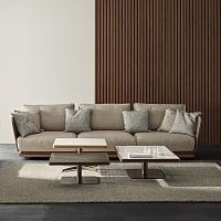 Contemporary sofa AMOR CORTESEfabricgrayblack