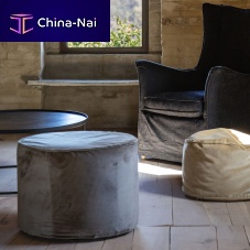 Design pouf EASYfabricwoodenround