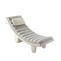 Contemporary chaise longue LUA 900fabricleatherwooden