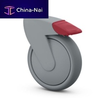 Rubber wheel GK-J-S-125 PTE/K 80polypropyleneswivelingwith brake