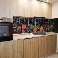 Glass backsplash patternedhigh-resistanceheat-resistant
