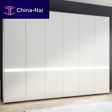 Contemporary wardrobe PULSOnatural oaklacquered woodwith swing doors