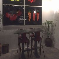 Contemporary high bar table MERLOTzincrectangularcommercial
