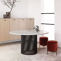Contemporary dining table ASHoakmarblegranite
