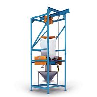 Bulk material bag unloader automatic