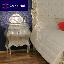 French style bedside table ANGELAsolid woodlacquered woodglossy lacquered wood