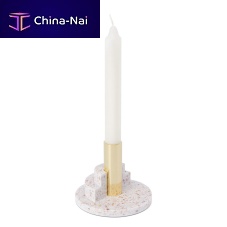 Steel candle holder PLYterrazzo