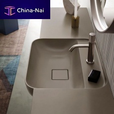 Semi-recessed washbasin BLIP SEMINCASSOTeknoform®with counterrectangular