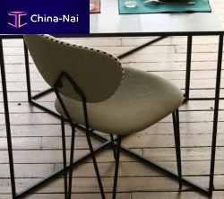 Contemporary chair TROMBONEindoorsteelupholstered
