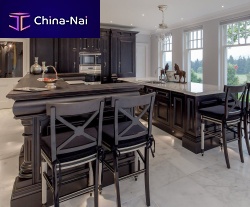 Traditional kitchen DUAL walnutmarbleisland